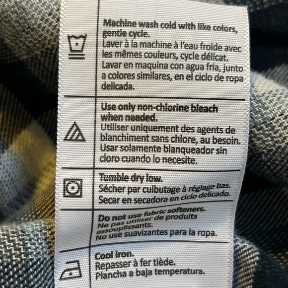 Carhartt Relaxed Fit Two Pocket Flex Flannel Blue Plaid Size Large - Picture 12 of 12